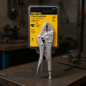 Alicates de Presión PP-7C de 7'' con Mandíbula Curva y Dentada de Acero CRV para Corte en Aplicaciones Industriales OEM con Mango Recto Personalizable - Product Image 2