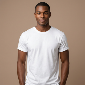 Camiseta de Cuello Redondo para Hombre, 100% Algodón, 250G, Talla Grande, Fabricante OEM, Proveedor de Exportación al Por Mayor - Product Image 1