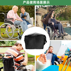 Wheelchair Under <b>Seat</b> <b>Storage</b> Bag Large Capacity Mesh Hook Type Rectangle Polyester Fabric Health Massage Use - Product Image 4