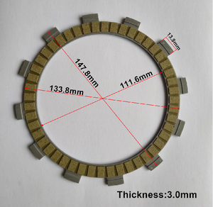 Piezas de motocicleta GD-G1507, placa de fricción de disco de embrague <span class=keywords><strong>XT600</strong></span> /YZF R6 - Product Image 3
