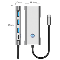Hub USB multiport portable, hub USB haute vitesse et hub USB pour Macbook, hub USB 7 ports, hub USB C 7 en 1, type C pour ordinateur portable, moniteur