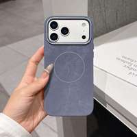 Casing Ponsel iPhone 18 Pro Max Anti-Shock PC Full-Coverage dengan Desain Flanel Mewah dan Pengisian Daya Nirkabel Magnetik