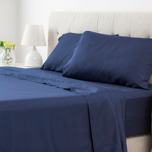 Juego de 4 Uds. De ropa de cama de Hotel, juego de sábanas de cama tamaño King Queen de microfibra resistente a la contracción y la decoloración, bolsillo lateral para cama - Product Image 1