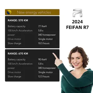 Feifan R7 Veículos de Nova Energia Carros Usados Feifan R7 Veículo Elétrico MG9 EV Motores Elétricos Autos