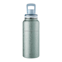 Bouteille d'eau sport à double paroi isolée sous vide en acier inoxydable avec revêtement en titane, à large ouverture, qualité alimentaire, 18oz/32oz, 6-12