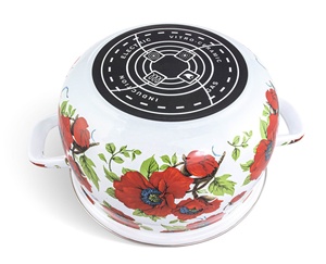 Эмалированная кастрюля 3л, 4л, 5л, высококачественная, класса люкс, турецкого дизайна, с изогнутым дном, с возможностью нанесения логотипов, пароварка, экологически чистая, углеродная - Product Image 6