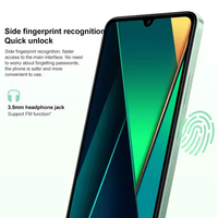 Pour Redmi 14C 4 Go + 128 Go Smartphone 5G Écran OLED 6,8 pouces Octa Core Anglais Double SIM Charge rapide 120 W Beauté