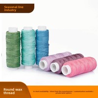 Tali Lilin Bulat 0.65mm 25m Benang Jahit Tangan untuk Kerajinan DIY & Barang Kulit-Pabrik Dongguan Grosir Bordir Elastis