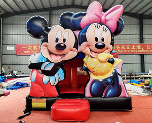 Château gonflable Mickey & <span class=keywords><strong>Minnie</strong></span> Mouse <span class=keywords><strong>avec</strong></span> <span class=keywords><strong>toboggan</strong></span> - Aire <span class=keywords><strong>de</strong></span> jeux pour enfants (certifié CE) - Product Image 3