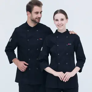 Abrigo de Chef personalizado, chaqueta de Chef, uniforme de Chef para restaurante y Bar, Tops Unisex, uniforme de trabajo cómodo, uniforme de cocinero
