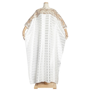 <span class=keywords><strong>Robe</strong></span> Kaftan Africaine 2023 pour Femmes Musulmanes, Grande Taille, Décontractée, Broderie Ample, Dentelle <span class=keywords><strong>Blanche</strong></span>, <span class=keywords><strong>Robe</strong></span> à Paillettes pour Femmes - Product Image 5