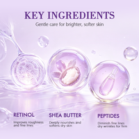 Crème pour le visage au rétinol Disaar pour peaux sèches et ridées, peptide, beurre de karité, soin anti-âge, crème raffermissante pour le visage, 50 g, vente en gros