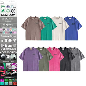 Camiseta de Manga Corta para Hombre, Cuello Redondo, Tejido de Punto Suelto, 100% Algodón de Alta Calidad, 400 GSM, Logotipo Personalizado al por Mayor, Anti-Pilling, Informal - Product Image 2