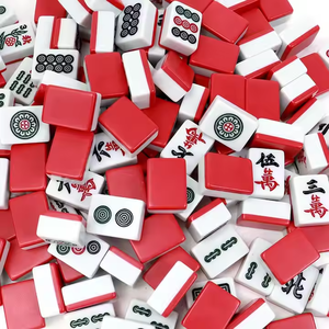 Juego de 144 Fichas de Mahjong Personalizadas de Alta Calidad, Tamaño de Molde de 30 mm, Color Rojo y Blanco, Material de Melamina de Calidad Profesional, Logotipo Personalizado para Casino - Product Image 4