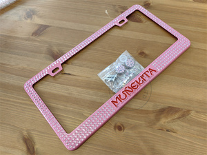 Cadre de <span class=keywords><strong>plaque</strong></span> d'<span class=keywords><strong>immatriculation</strong></span> personnalisé en strass, norme américaine, acier inoxydable, cristal brillant, support de <span class=keywords><strong>plaque</strong></span> d'<span class=keywords><strong>immatriculation</strong></span> de <span class=keywords><strong>voiture</strong></span> en strass - Product Image 2