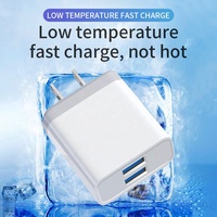 Adaptor USB a 2 Port, pengisi daya dinding USB a 2 Port, adaptor USB tipe US/EU untuk pengisi daya ponsel iphone