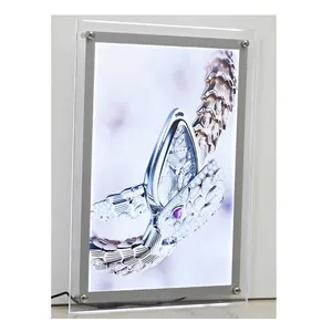 A1 A2 Crystal Frame LED Light Box Advertising Light Picture Frame