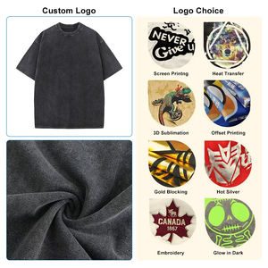 เสื้อผ้าผู้ชายคุณภาพสูง สไตล์วินเทจ ลวดลายพิมพ์โลโก้ ผ้าฝ้าย 100% ทรงโอเวอร์ไซส์ ลุคย้อนยุค ซักฟอกแบบแอซิด  รักษ์โลก แห้งเร็ว - Product Image 4