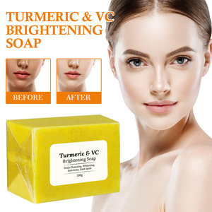 Jabón hecho a mano, limón, cúrcuma, Ácido Kójico, jabón brillante, barra <span class=keywords><strong>de</strong></span> jabón facial, removedor <span class=keywords><strong>de</strong></span> acné y <span class=keywords><strong>manchas</strong></span> oscuras, limpieza, 200g, Soa grande - Product Image 5