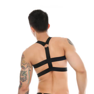 Lingerie ajustable pour hommes, sous-vêtements sexy pour hommes, harnais élastique avec jarretière, lingerie transparente colorée - Product Image 5