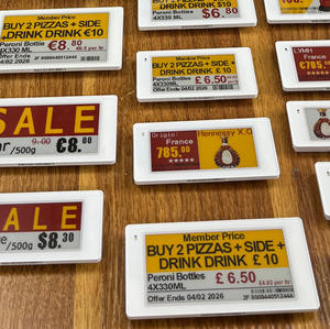 ป้ายราคาอิเล็กทรอนิกส์ ESL ป้ายแสดงราคาอิเล็กทรอนิกส์สำหรับชั้นวางสินค้า พร้อม API สำหรับระบบ POS ERP ซูเปอร์มาร์เก็ต - Product Image 1