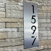 Numéros de maison verticaux, en Aluminium, étanche, 1 pièce, signes pour adresse, numéros de maison, en métal