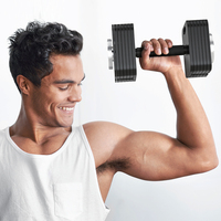 Haltère réglable en acier massif de qualité supérieure, robuste et portable, équipement de fitness à charge libre avec poignée ergonomique pour usage domestique et commercial