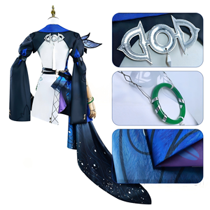 Disfraz de Cosplay de Honkai: Star Rail, Vestido Morado, Collar, Sombrero, Tobillera, Accesorios de Cosplay para Mujer - Product Image 2