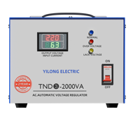 Régulateur/Stabilisateur de tension monophasé YILONG 2KVA 220V, type servo automatique, haute précision, affichage numérique, 50/60Hz, modèle SVC