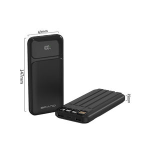 Prix de gros, logo personnalisé, chargeur de téléphone portable 10000 mAh 20000 mAh, batterie externe de grande capacité avec câbles pour cadeau - Product Image 3