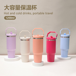 Stainless Steel Insulated Tumbler 304 Pink With Handle Travel Water <b>Bottle</b> - Product Image 3