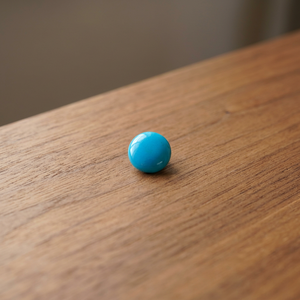 Natural Kingman <b>Turquoise</b> Round Cabochon | Vibrant Blue Loose Gemstone for Jewelry Making - Product Image 2