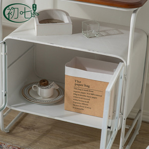 Mueble de Salón Chuqi con Puertas de Vidrio, Tapa de Madera Maciza, 2 Compartimentos para Almacenamiento y Exhibición - Product Image 3