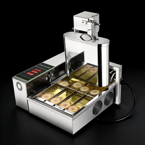 Fabricant automatique de beignets industriel utilisant une friteuse électrique commerciale avec mécanisme de retournement - Product Image 3