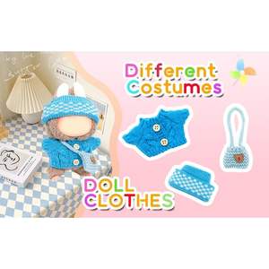 Costume de mode de luxe haut de gamme 3 ensembles de vêtements de poupée de 17cm ensemble de tenues de jouets de dessin animé pour la collecte d'affichage - Product Image 6