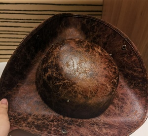 <span class=keywords><strong>Chapeau</strong></span> de <span class=keywords><strong>pirate</strong></span> vintage en cuir PU marron pour fête de Noël, Halloween, festival, performance scénique, <span class=keywords><strong>chapeau</strong></span> de cowboy triangulaire - Product Image 2