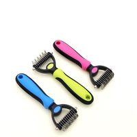 Brosse à épiler pour animaux de compagnie ODM avec poignée en caoutchouc antidérapante, démêle les nœuds, soin doux, peigne de toilettage pour chiens et chats