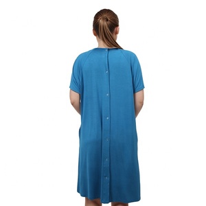 Vestido de <span class=keywords><strong>Maternidad</strong></span> NZMAN Easy-snap para Hospital, Parto y Lactancia, 3 en 1, con Botones para Amamantar, Pijama y <span class=keywords><strong>Bata</strong></span> - Product Image 4