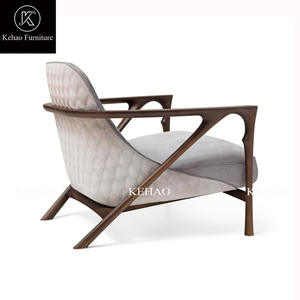 Chaise longue moderne du milieu du siècle en bois massif noir en similicuir <span class=keywords><strong>Fauteuil</strong></span> rembourré au design <span class=keywords><strong>scandinave</strong></span> - Product Image 6