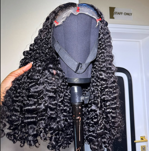Parrucche Frontali in Pizzo Ricci Burmesi 13x6, <span class=keywords><strong>Capelli</strong></span> Umani HD, Frontale in Pizzo, <span class=keywords><strong>Capelli</strong></span> Vergini Grezzi con Cuticole Allineate, Parrucche Senza Colla per Donne Nere - Product Image 3