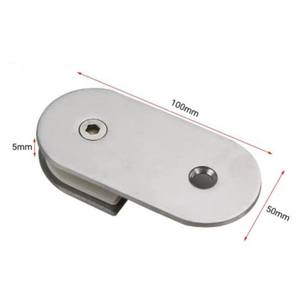 Pince d'étagère en verre, support de support de porte de douche à panneau fixe sans perçage sur verre Support de panneau fixe Pince à 180 degrés - Product Image 3