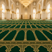 Échantillon Gratuit Tapis de Prière Personnalisé en Nylon Ignifuge de Haute Qualité pour Mosquée OEM ODM en Rouleau