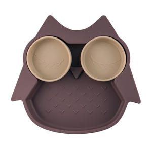 Plateau de repas pour bébé en silicone de qualité alimentaire, personnalisable en usine, créatif, en forme de hibou, amovible, pour enfants, Guangdong - Product Image 5