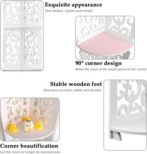 מדף פינתי 4 קומות עצמאי רב תכליתי מתלה מקלחת פינתי לחדר רחצה - Product Image 3
