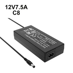 Adaptador de alimentação, 90w desktop adaptador de alimentação 19v 4.74 a 24v 3.75a 12v 7.5a ac dc fonte de alimentação para cobertor elétrico e piso