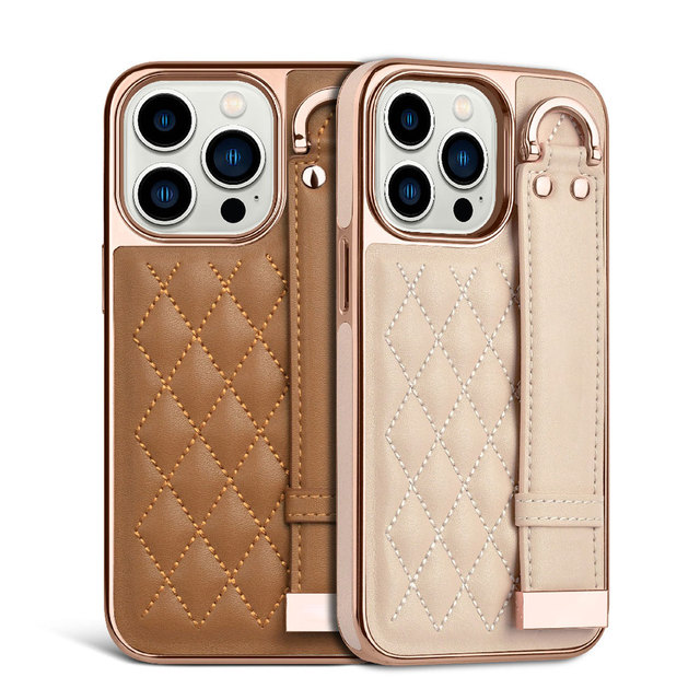 Leather Mobile Phone Case for Iphone 16 15 14 13 12 11 Plus Pro Max Plaid Multiple Colors Luxury Skin Friendly Sjk606 Laudtec
