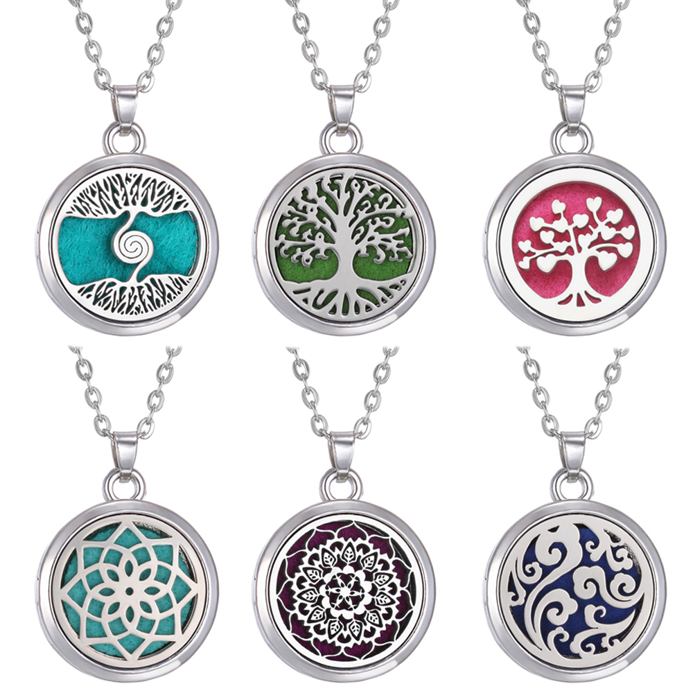 Collier Diffuseur D'huiles Essentielles Arbre D'amour - Pendentif Aromathérapie, Neuf Avec étiquettes