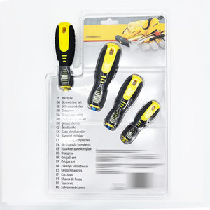 Jeu de tournevis Cr-V 4 ou 5 pièces PH2 PH1 5mm 6mm Phillips et plat 75mm 100mm 125mm – Outils à main avec embouts trempés au design classique - Product Image 2