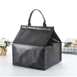 Sac isotherme non tissé métallisé brillant avec couche en aluminium pour la livraison de nourriture, emballage de sandwichs, pizzas, pains, réutilisable, couleur personnalisée - Product Image 5