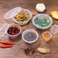 Gobelet de conservation de sauce en plastique de forme personnalisée, compatible micro-ondes, récipient alimentaire en PP avec couvercle à fermeture à pression pour pique-nique, collations, sauces